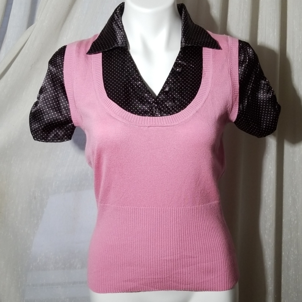 Heart Soul Blouse & Sweater Combo Set